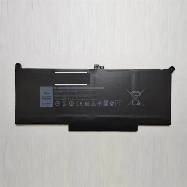 batterie compatible pour ordinateur portable dell latitude 7280, 7290, 7380, 7390, 7480, 7490 f3ygt 7,6v 8 200 mah